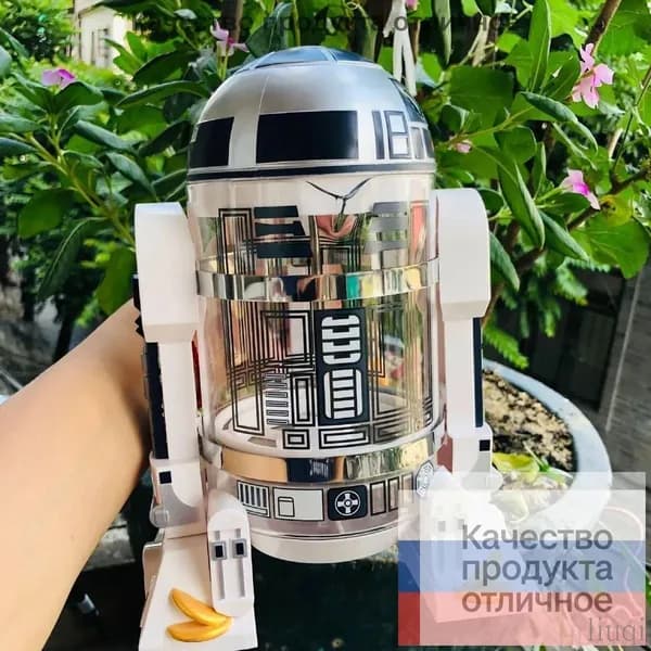 Бытовая мини-кофеварка ручной варки, Робот Star Wars R2-D2, кофейник-пресс для мокко