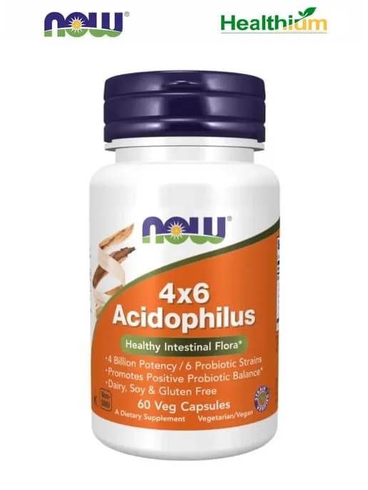 4x6 Acidophilus 60капс Пробиотик Ацидофилус Нау