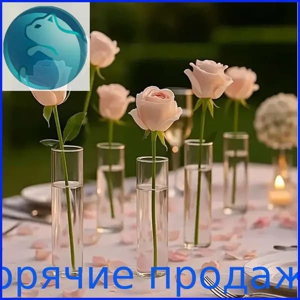 Ваза, 18 см , ABS пластик, 1 шт