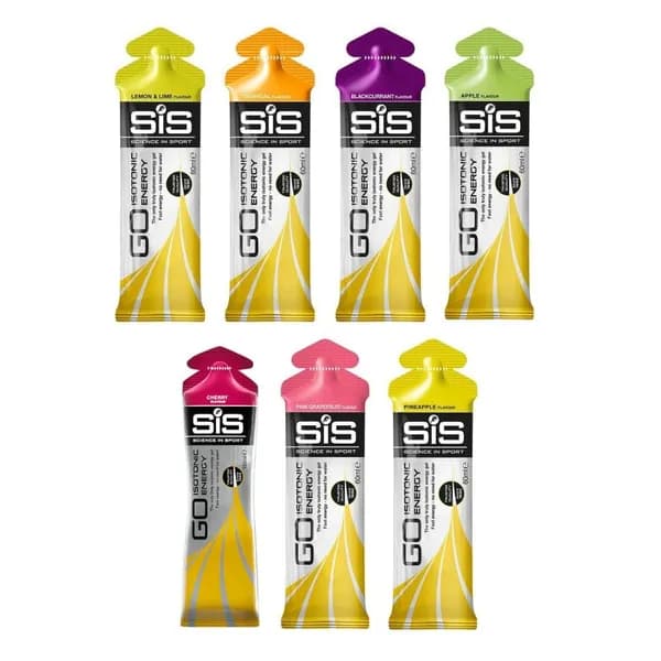 Гель энергетический SiS GO Isotonic Energy, изотоник для бега (Микс вкусов) 7 шт. в наборе