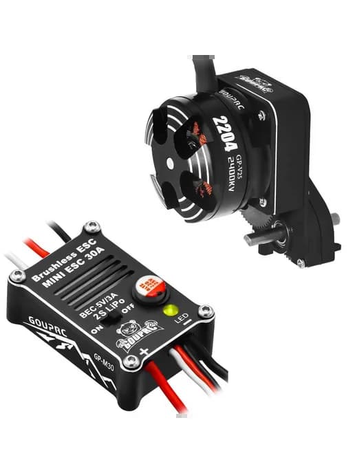 2204 2400KV турбо-мотор безколлектор с трансмиссией, ESC 30A