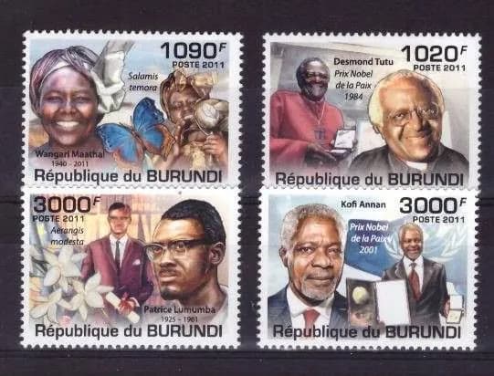 Бурунди, 2011. (bp1114) Африканские лидеры ,