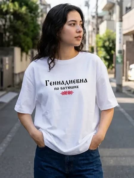 Футболка Геннадиевна по батюшке