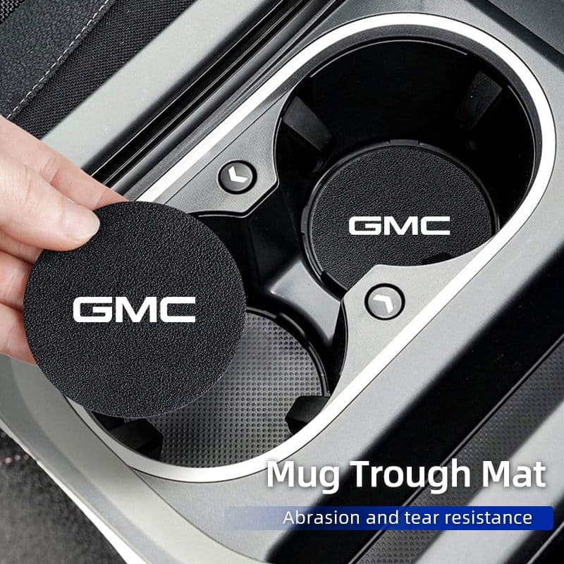 Кожаные подстаканники для автомобиля, черные, 2 шт. Для GMC Savana Yukon Sierra Terrain Acadia Envoy Granite Hummer Ev Graphyte Vandura Jimmy