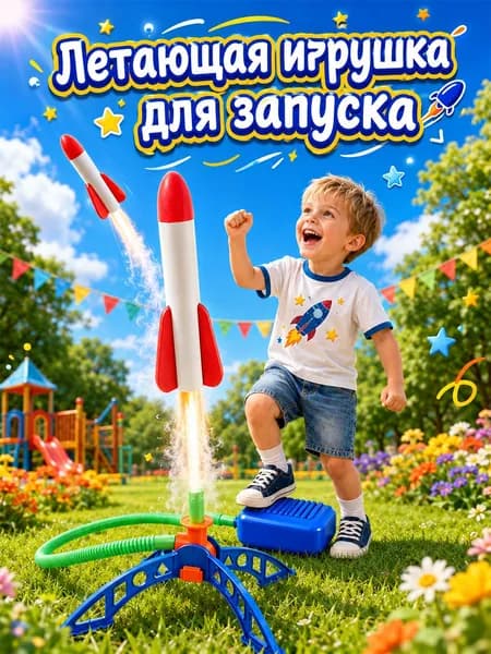 Детские игрушечные ракеты, летающие игрушки, запуск с помощью педалей