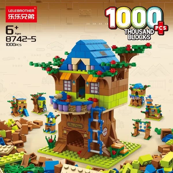 Конструктор детской техники и динозавров 1000 деталей 6-в-1, multicolour