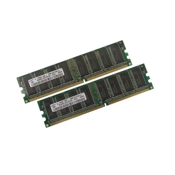 Оперативная память DDR, 400 МГц, 2 x (Sams M368L322HUS-CCC (Kit 2x256Mb))