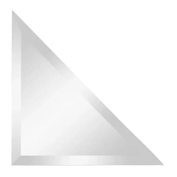 Плитка OMEGA GLASS зеркальная серебро 15х15 треугольнаяольная с фацетом, 1шт