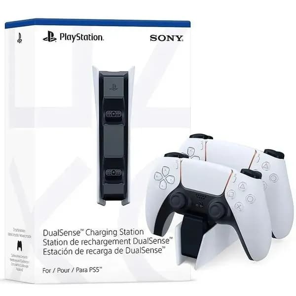 Зарядная станция для 2-х геймпадов Sony PlayStation 5, Док-станция для джойстиков DualSense,Зарядка для контроллеров PS5 с Со светодиодным индикатором