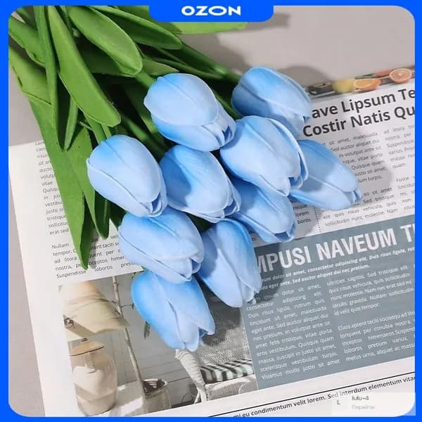Стабилизированные цветы Тюльпан, 34 см, 3 шт