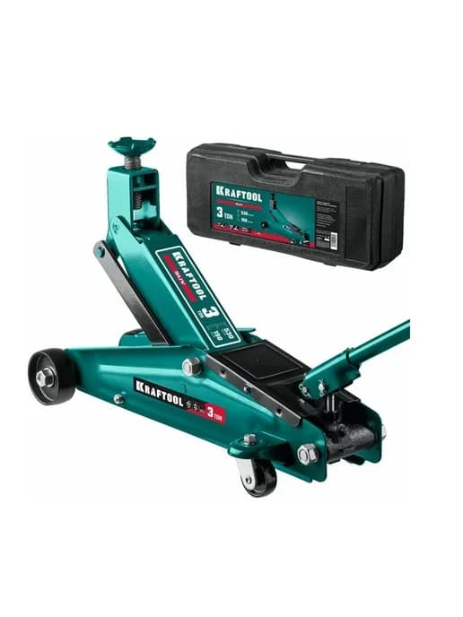 Подкатной домкрат в кейсе KRAFTOOL 3 т (43458-3-K)