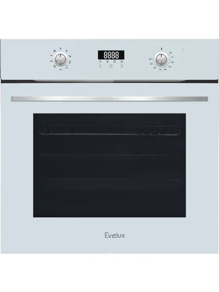 Электрический духовой шкаф Evelux EO 635 PW, 60 см, 71 л, 9 режимов, гриль, конвекция, традиционная очистка, белый