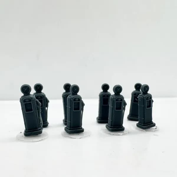 Сборная модель 1/160: 3D-печать: ретро-газовый насос, модель топливной колонки, декор для миниатюрной сцены