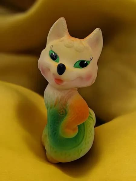 Винтажная игрушка "Лиса Лизавета", размер 8,5х9х14см