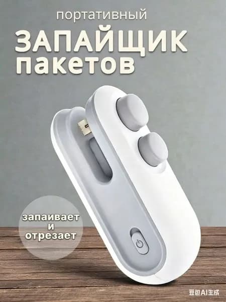 Запайщик пакетов портативный, ручной, компактный, вакуумный упаковщик