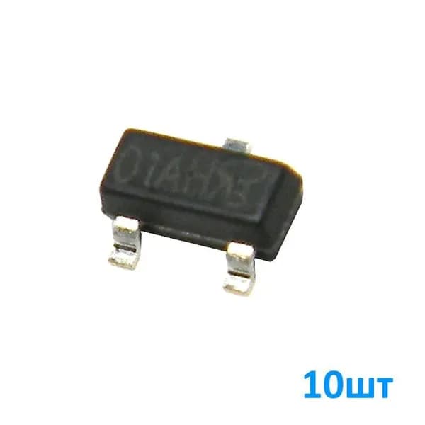 IRLML6401 10шт, Полевой транзистор, P-канальный, 12В 4.3А 0.25Ом, корпус SOT23