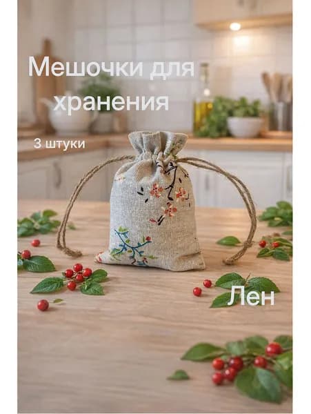Мешочки из льна для хранения