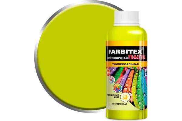 Колеровочная паста Farbitex универсальная, лимонный, 0.1 л