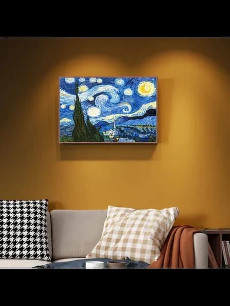 Картина «Звёздная ночь» Ван Гога, 60x90 см, холст