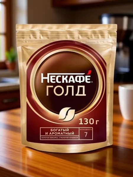 Кофе растворимый Нескафе Голд, 130 г