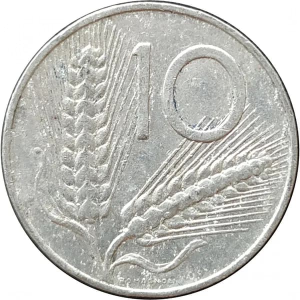 10 лир 1972 Италия из оборота