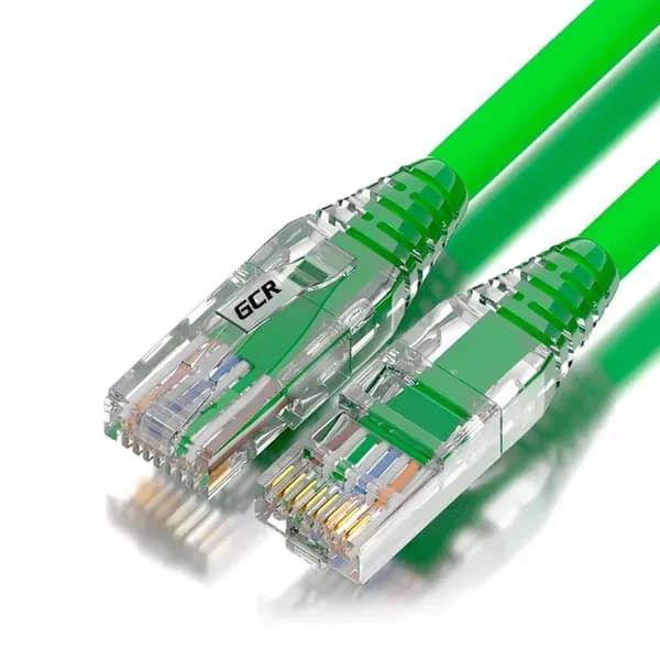 Сборный патч-корд 1.5м Lan кабель для интернета GCR LSZH КАТ.5e ethernet high speed 1 Гбит/с UTP RJ45 малодымный зеленый