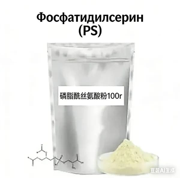 PS Порошок фосфатидилсерина 70% 100 г Повышает производительность мозга, Улучшает память и внимание