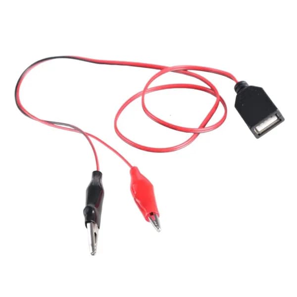 USB-кабель для зарядки и тестирования с зажимами, женская голова