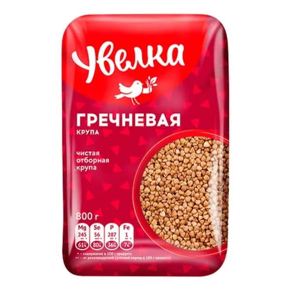 Гречка Увелка Экстра ядрица 800 г