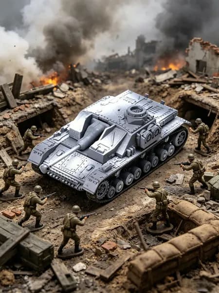 Немецкий танк Panzer IV времен Второй мировой войны, серая военная модель, высокоточная сборная модель танка, коллекционная игрушка-симулятор боевой техники.