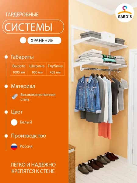 Гардеробная система №8, белая
