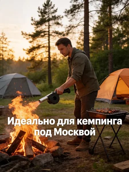 Воздуходувка для гриля, Легкая ручная без батареек, 1 шт