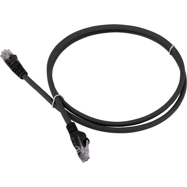 Патч корд LANMASTER LSZH UTP кат.5e, 1.5 м, черный (LAN-PC45/U5E-1.5-BK)