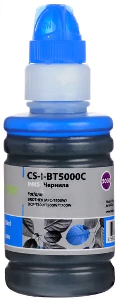 Чернила для принтера Cactus CS-I-BT5000C, Cyan для Brother DCP-T300/DCP-T500W/DCP-T700W/MFC-T800W