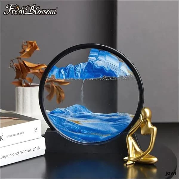 3D-искусство с движущимся песком из глубокого моря, настольная столешница с кинетическим пейзажем для декора любого дома