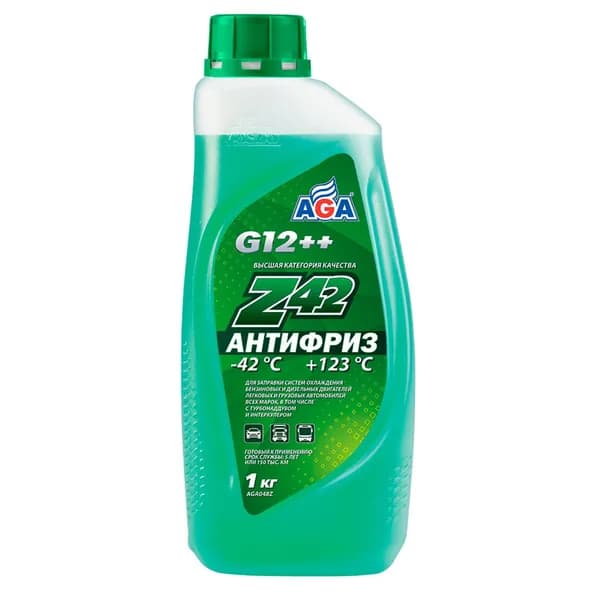 Антифриз AGA Z42 G12++ зеленый -42 1кг AGA AGA048Z
