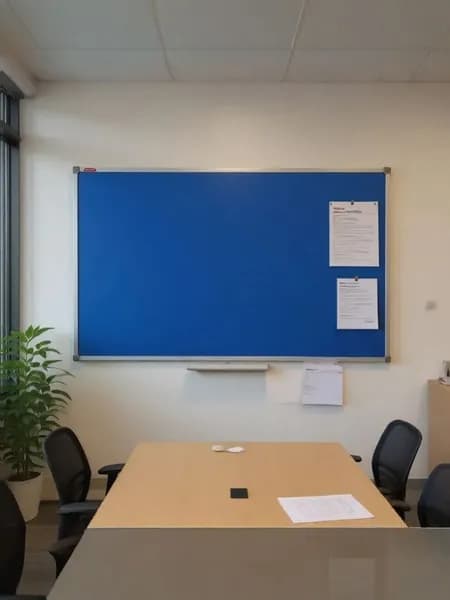 Текстильная доска синяя BoardSYS EcoBoard 90x120 см, алюминиевая рамка.