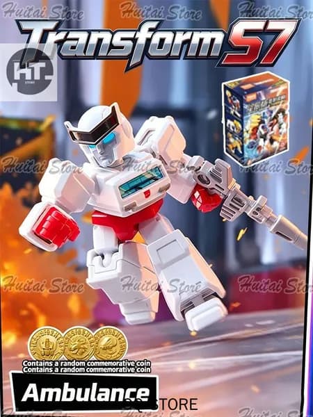 Blokees Version Series 7 Transformers "Ratchet" 6CM,Обозначенная модель,Требуется сборка.