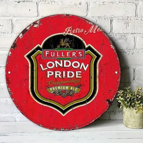 Круглая винтажная металлическая табличка Fuller's London Pride пиво декор для бара подарок