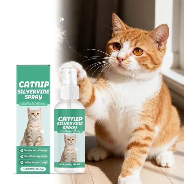 Интерактивный спрей-приманка для кошек на игрушки и когтеточки