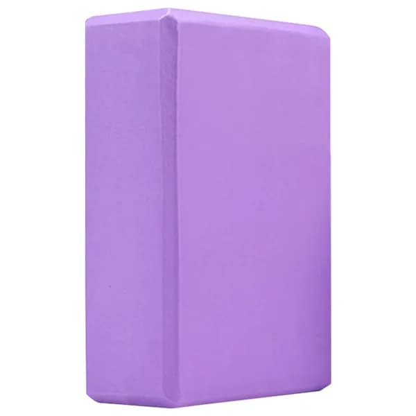Йога-кирпич из ЭВА, фиолетовый, 23 15 7,6 см