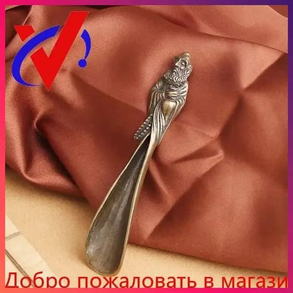Ложка для чая "Боддхидхарма" Фен-Шуй, бронза (10,5*2,1 см.)