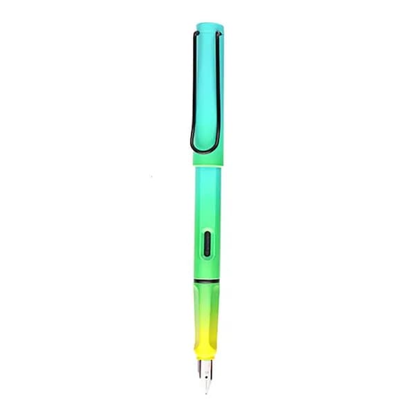 Градиентная авторучка с поршневым механизмом, Зеленый синий - 0.38mm