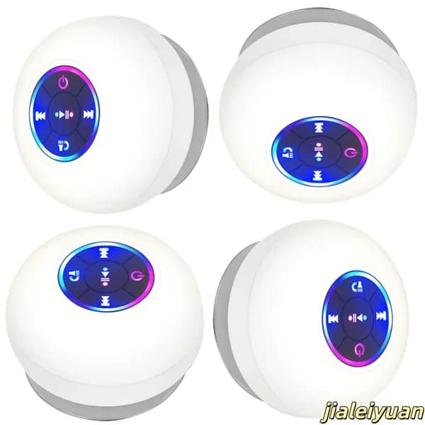 Водонепроницаемая портативная Bluetooth-колонка с LED-подсветкой и присоской