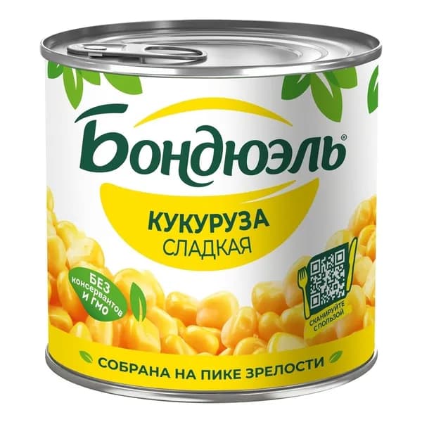 Кукуруза Бондюэль сладкая 340 г