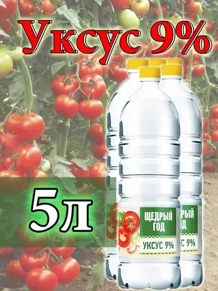 Прачечный уксус 5 литров 9 % для стирки