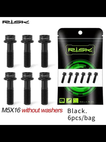 Болты RISK M5x16 черные для выноса руля