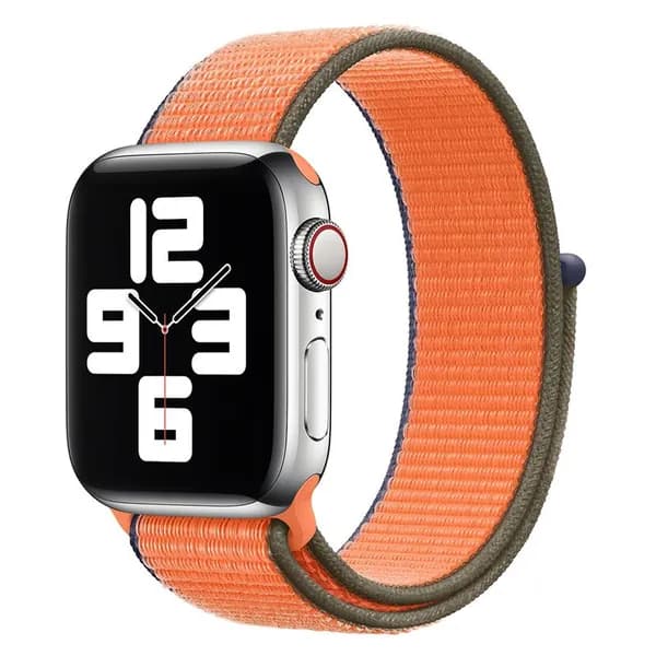 Нейлоновый ремешок для Apple Watch series 1-9 SE, SE 2 38-40-41 mm / Эластичный тканевый браслет на липучке
