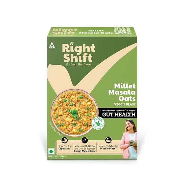 Right Shift Крупа с мильцами и овощами, поддержка здоровья кишечника, для всех, 240 г