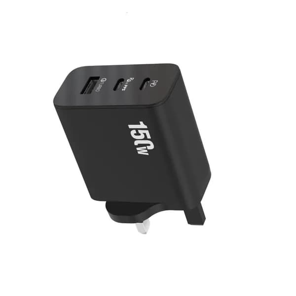Зарядное устройство 150W 3 порта USB-C, Черный - UK
